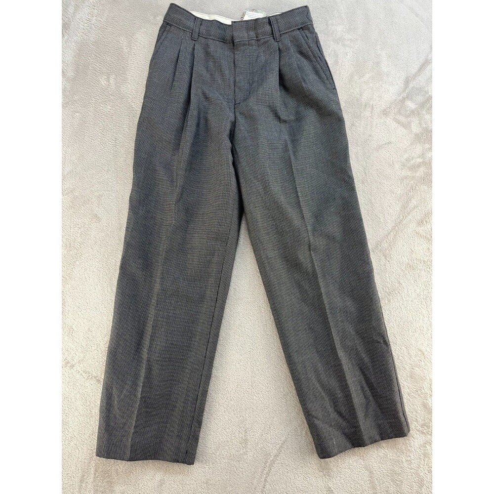 Van Heusen Boys Straight Leg Dress Pants Size 12R Gray Formal Pleated